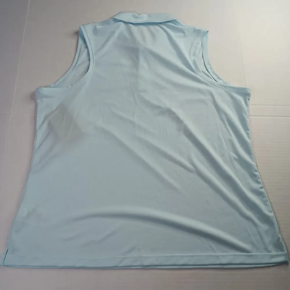 Nike Golf‎ Polo Shirt Women's XL Dri-Fit Victory Sleeveless Blue Activewear